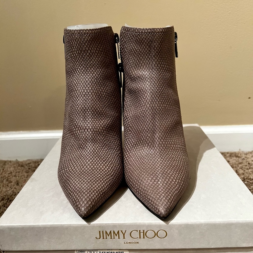 Jimmy Choo Printed Snakeskin Ankle Boot
